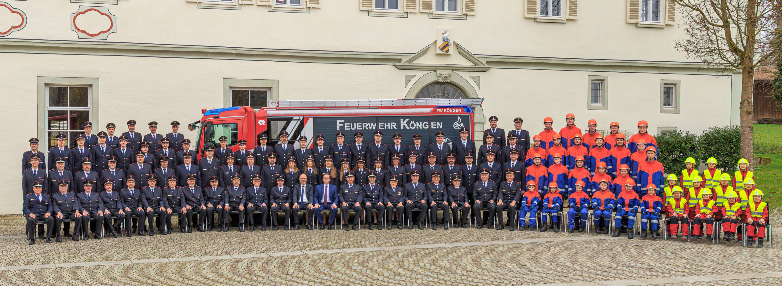 Gruppenbild der Gesamtfeuerwehr Köngen